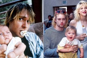 20 Foto langka momen terakhir Kurt Cobain bermain dengan anaknya