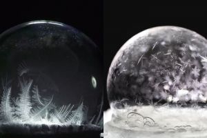 10 Foto proses gelembung sabun membeku, indahnya bikin takjub