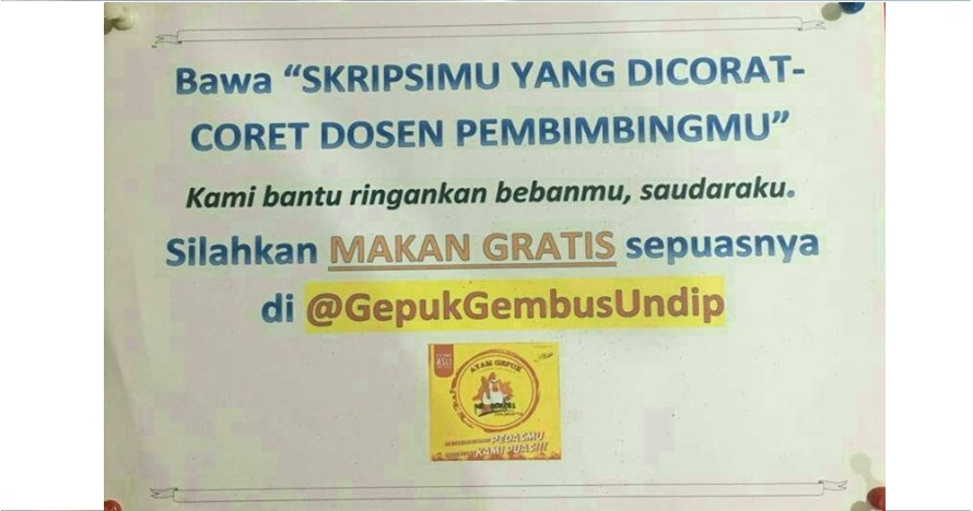 Warung ini gratiskan makan mahasiswa yang skripsinya dicoret dosen
