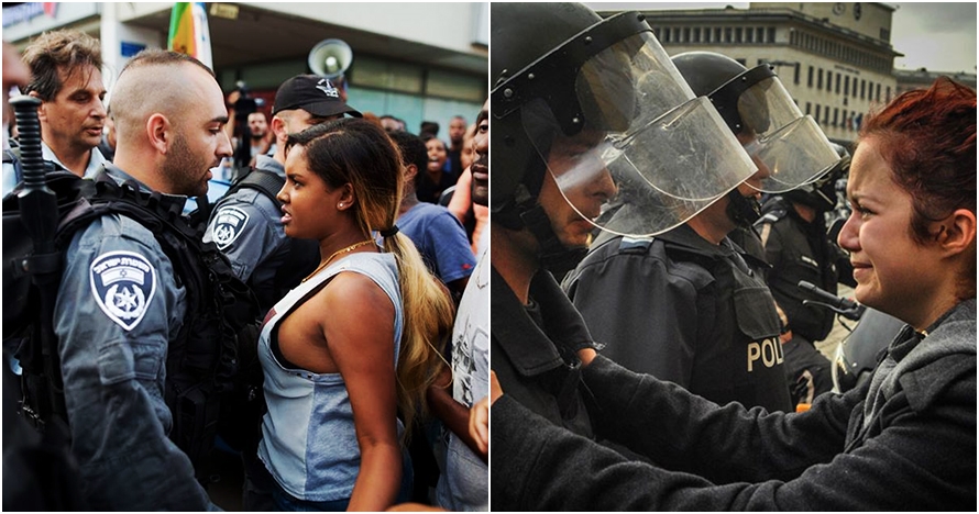 12 Aksi berani perempuan saat unjuk rasa, tak terlihat sosok lemah