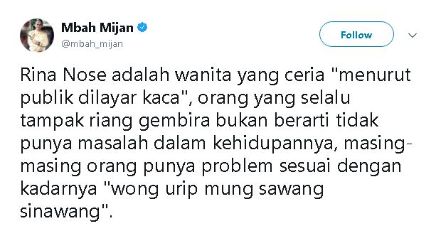Begini penerawangan Mbah Mijan seputar kasus Rina Nose lepas hijab