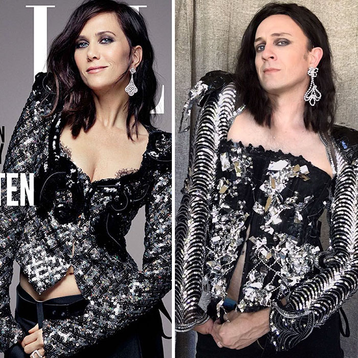 Pria ini tiru 20 gaya busana artis ngetop, hasilnya bikin ngakak