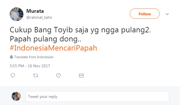 Selain kocak, 12 cuitan 'Indonesia mencari papah' ini mak jleb banget