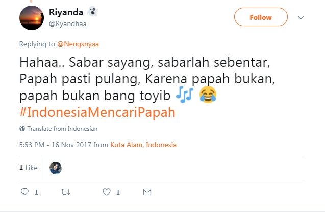 Selain kocak, 12 cuitan 'Indonesia mencari papah' ini mak jleb banget