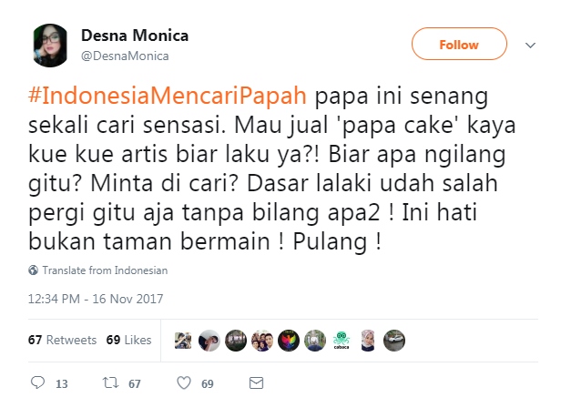 Selain kocak, 12 cuitan 'Indonesia mencari papah' ini mak jleb banget