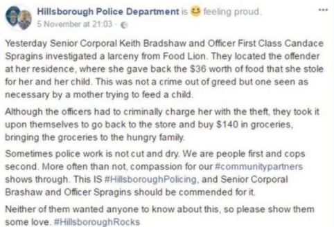 Polisi beri makanan ibu yang tertangkap mencuri, alasannya bikin haru