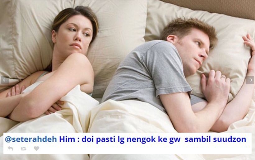 5 Imajinasi kocak warganet saat suami istri di atas ranjang