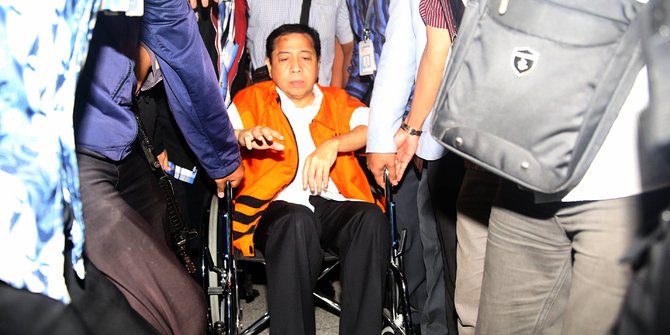 Foto-foto Setya Novanto ketika ditahan di rutan KPK 