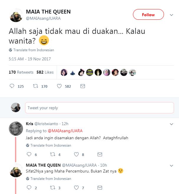 Kicauan Maia soal 'wanita diduakan' ini tuai pro dan kontra