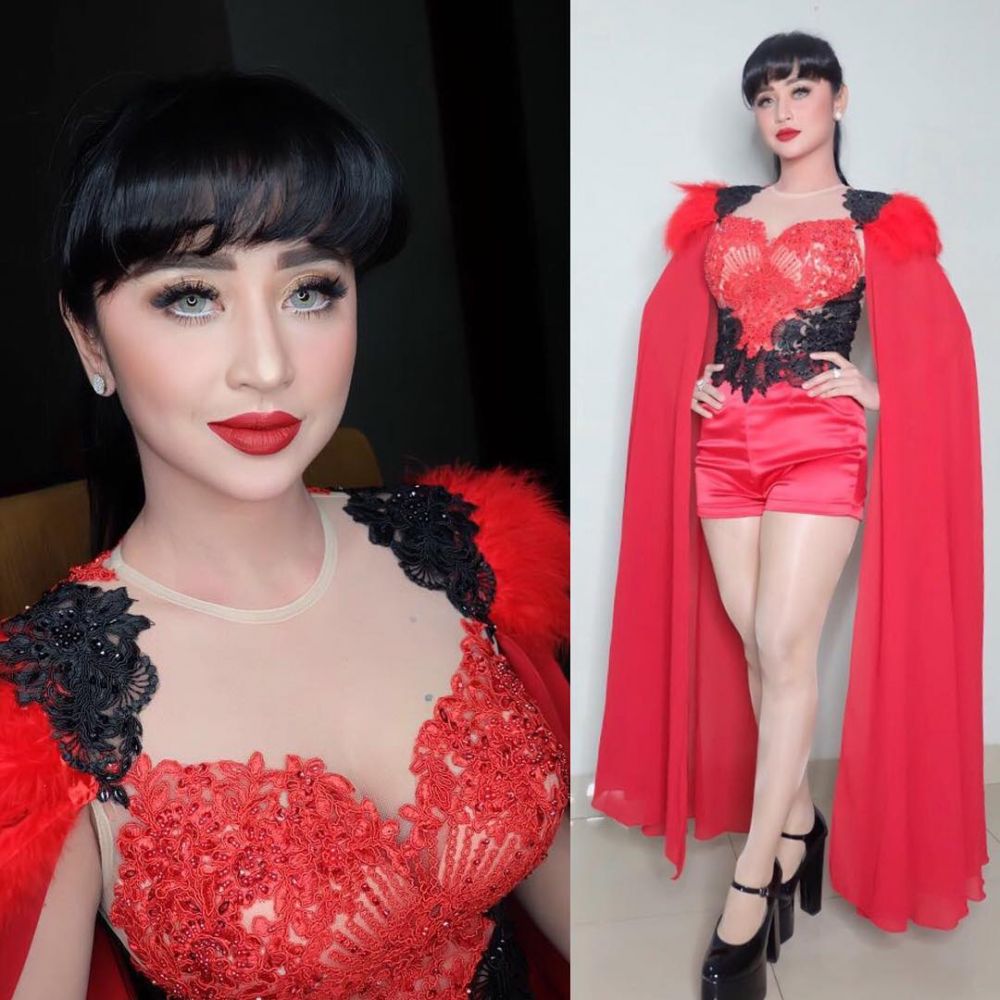 10 Potret penyanyi dangdut dalam busana merah, cantik dan menawan