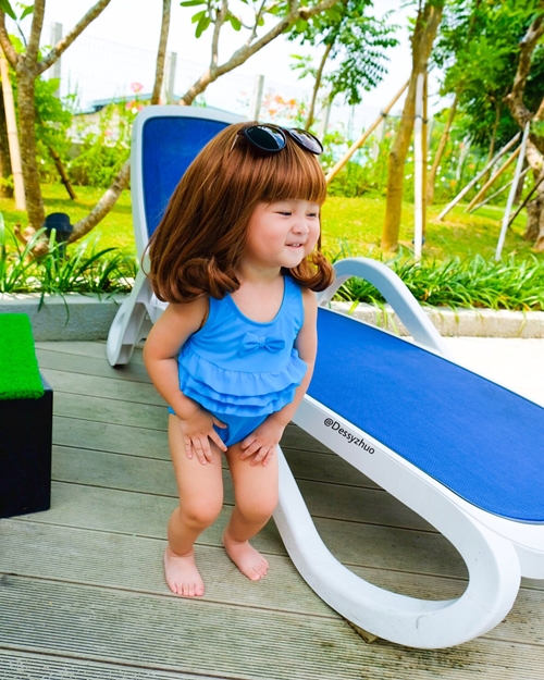 Crystabelle, balita selebgram yang suka pakai wig ini imut banget