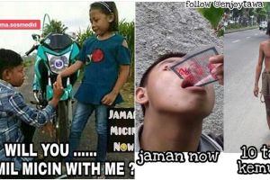 10 Meme kocak generasi micin, bikin pengen ngakak guling-guling