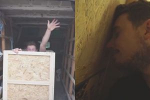 Pria paketkan diri sendiri memakai kotak, prosesnya bikin ternganga