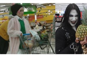 12 Orang ini berdandan aneh di tempat belanja, kok bisa pede sih?