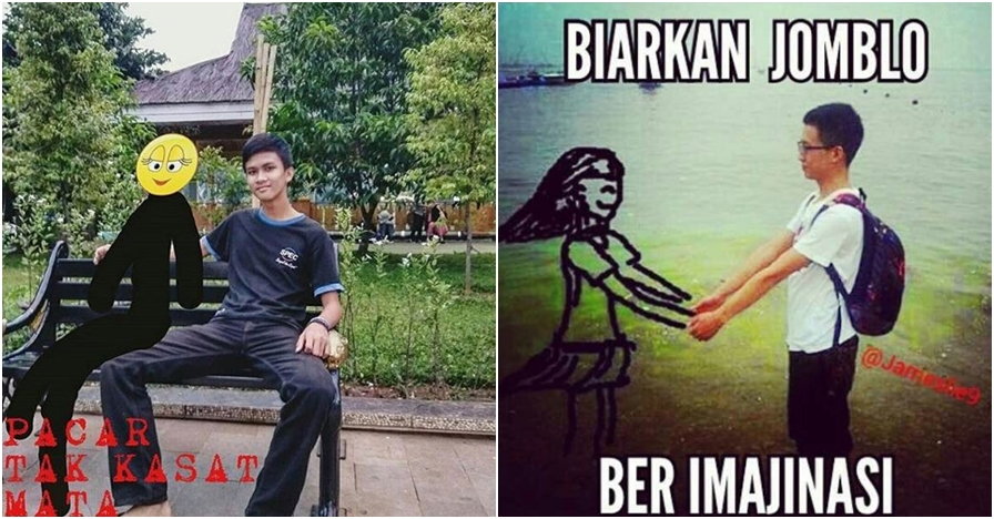 10 Foto imajinasi jomblo bikin ngakak sampai mules