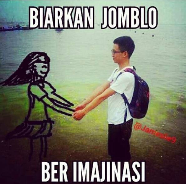 10 Foto imajinasi jomblo bikin ngakak sampai mules