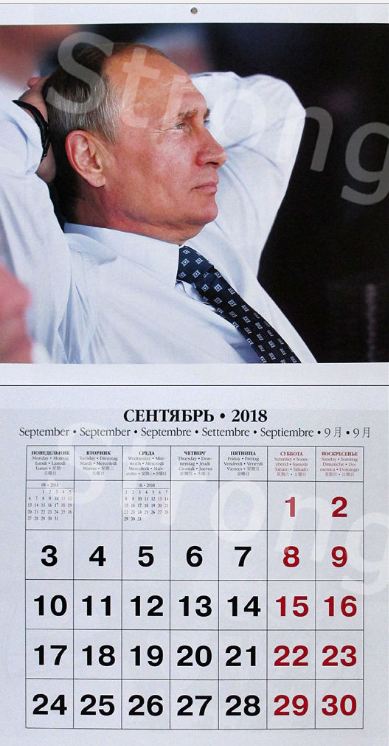 8 Foto gagah Vladimir Putin dalam kalender 2018 yang dijual di e-Bay