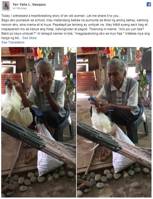Demi hidupi cucunya, nenek ini rela menjual ayam peliharaannya