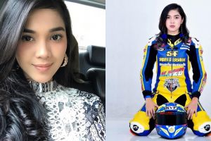 10 Potret cantiknya Raya Kitty 'Anak Langit' saat jadi pebalap motor