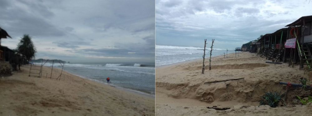 Potret kondisi terkini 6 pantai di Jogja pasca Siklon Cempaka
