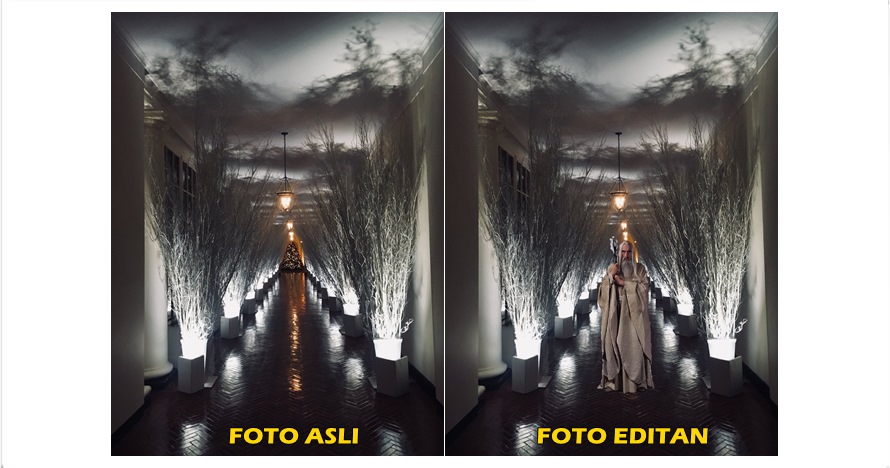 14 Foto editan dekorasi Natal Gedung Putih dari warganet, ada-ada aja
