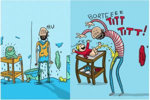 12 Ilustrasi perjuangan seorang ayah saat urus anaknya sendirian