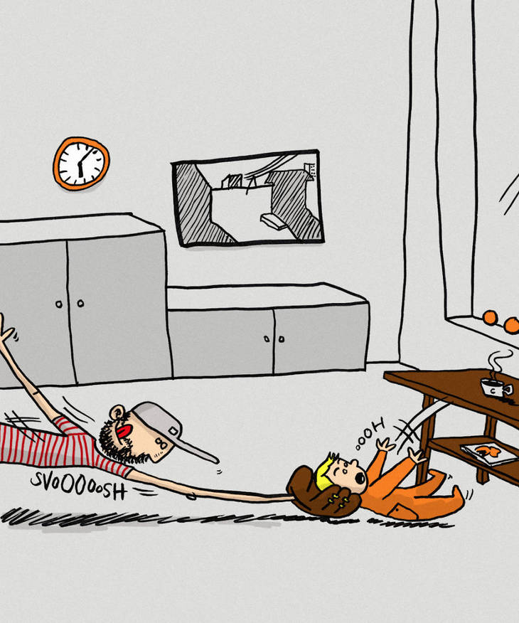 12 Ilustrasi perjuangan seorang ayah saat urus anaknya sendirian