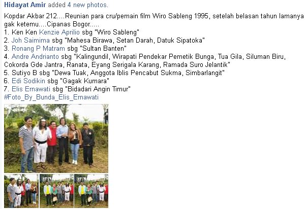 22 Tahun berlalu, ini 6 momen reuni pemain dan kru film Wiro Sableng