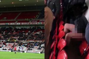 Klub bola idolanya kalah, pria ini buang air besar di tribun penonton
