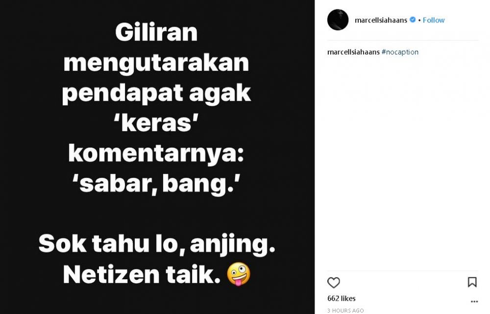 Dibayar harga teman, Marcell Siahaan ungkapkan curhatannya di medsos