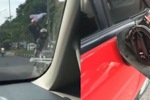 Heboh, iring-iringan pengantar jenazah lawan arus dan rusak mobil