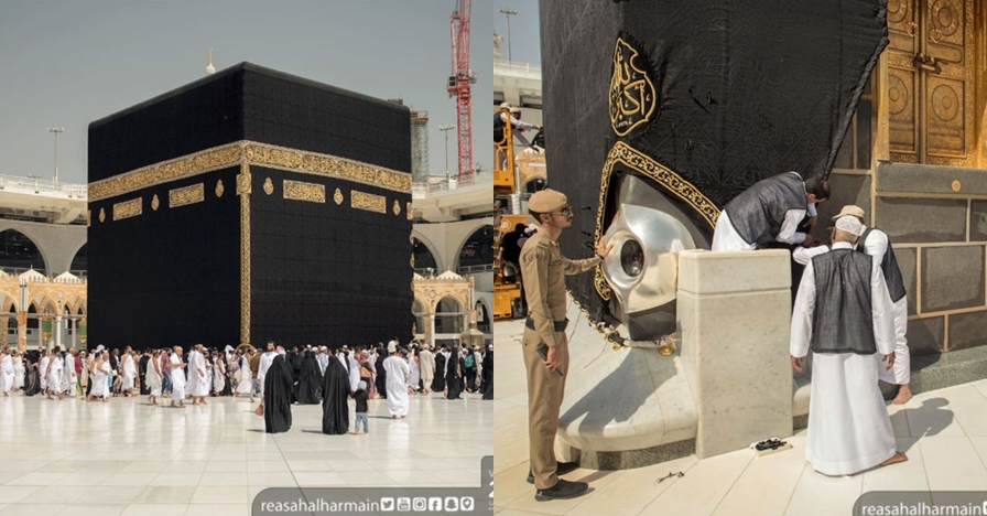 Potret langka penampakan Kabah saat tanpa kain penutup
