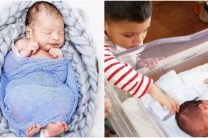Momen akrab anak pertama Titi Kamal dan adiknya yang baru lahir