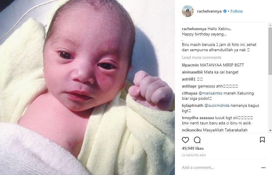 Rachel Vennya melahirkan, nama anaknya unik banget