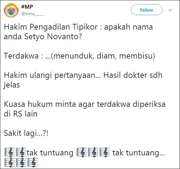10 Reaksi warganet saat Setnov sakit di sidang kasus e-KTP, kocak abis
