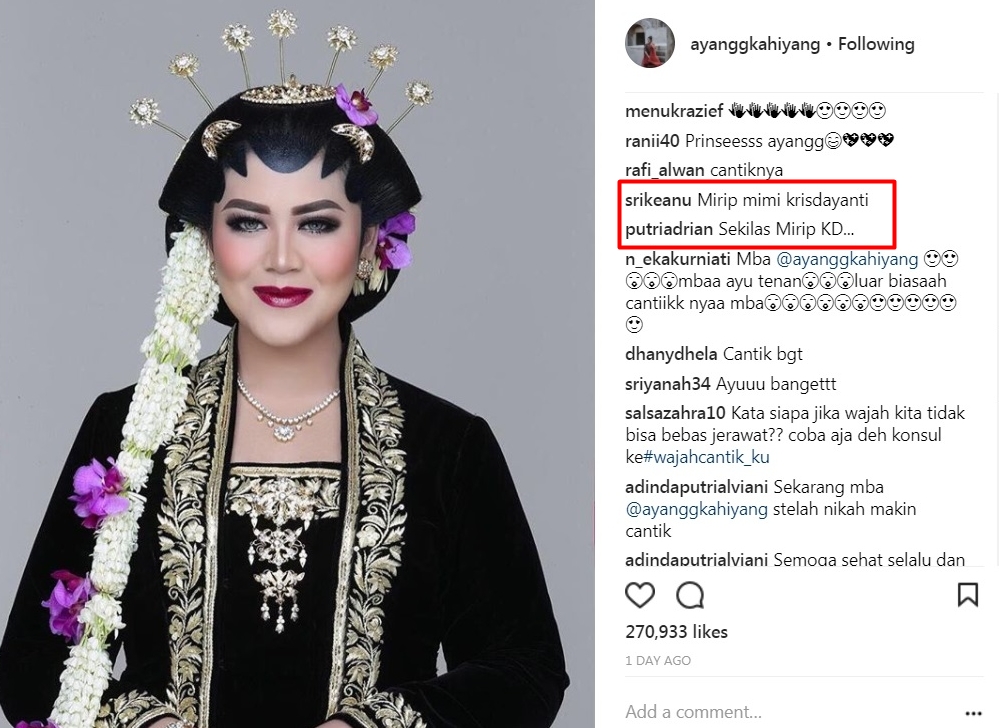 Jadi model pengantin, warganet sebut tampilan Kahiyang mirip KD & Jupe