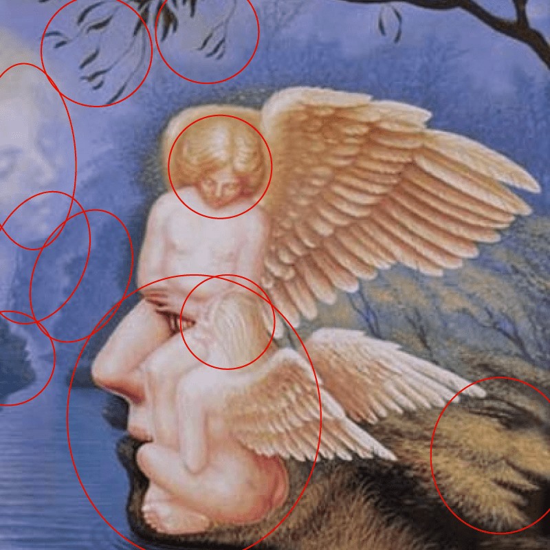 Jika temukan 6 wajah di tiap lukisan ini penglihatanmu terbukti tajam