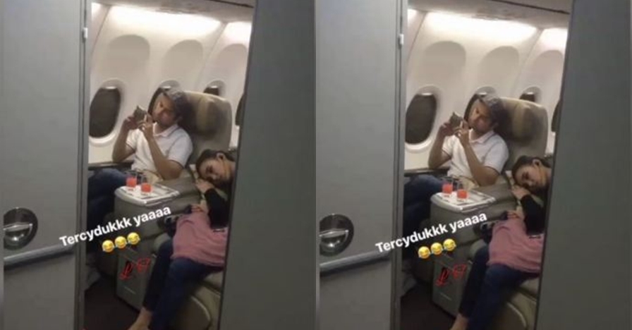 Posisi tidur Ayu Ting Ting di pesawat bareng Raffi tuai kontroversi
