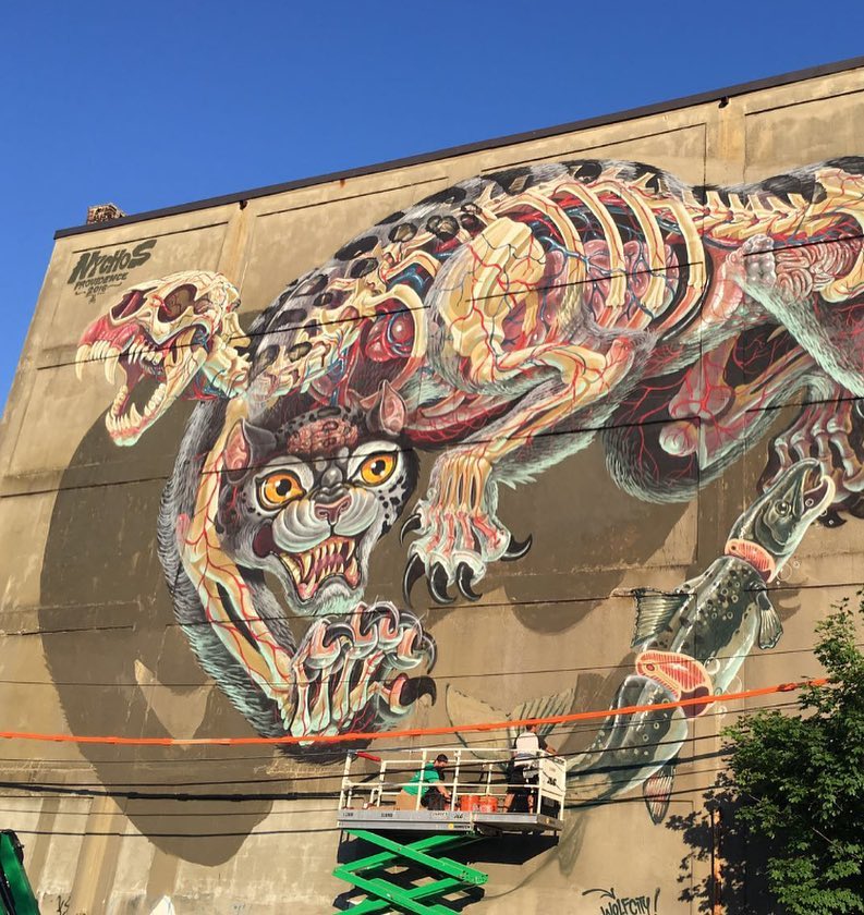 10 Street art kartun anatomi tubuh ini serem tapi juga memukau