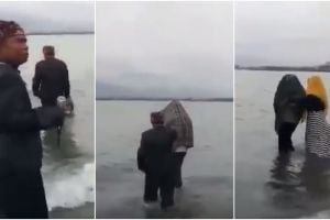 Viral video pasangan selingkuh direndam di laut, hukuman adat di Palu