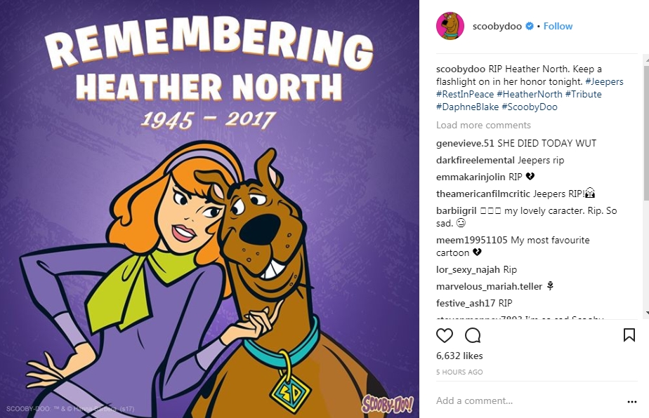 Pengisi suara Daphne Blake 'Scooby-Doo' meninggal di usia 71 tahun