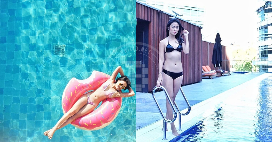 15 Potret glamor dan seksi Ketrin Agustine, bikin cowok susah kedip