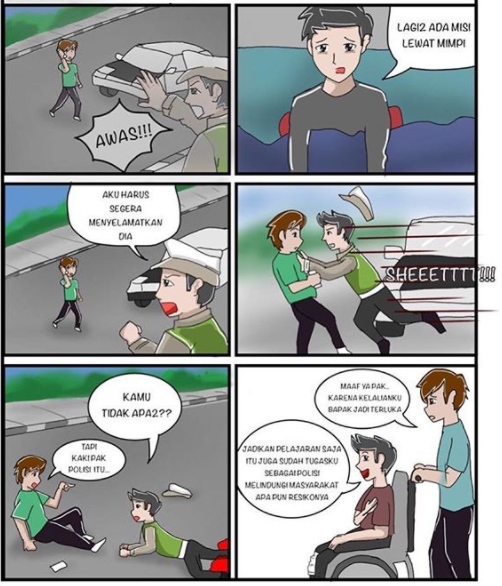 10 Komik polisi ini sindir kamu yang kerap lalai aturan, awas ketampol