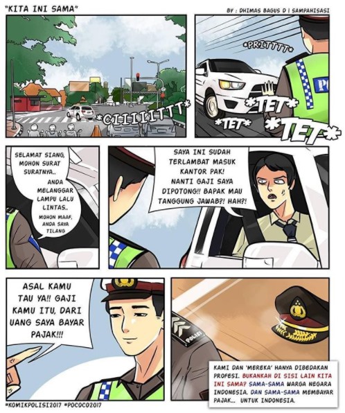 10 Komik polisi ini sindir kamu yang kerap lalai aturan, awas ketampol