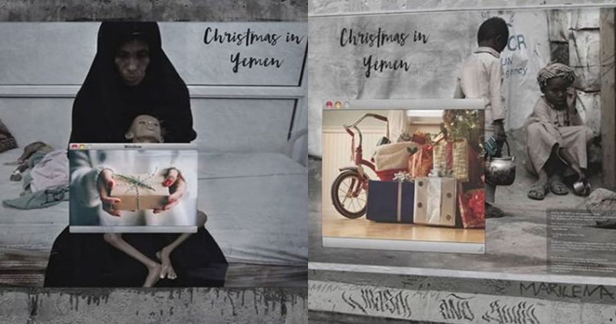 10 Karya billboard ini tunjukkan ironisnya momen Natal di Yaman