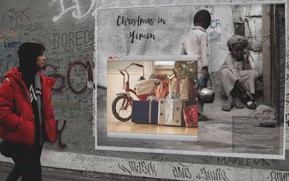 10 Karya billboard ini tunjukkan ironisnya momen Natal di Yaman