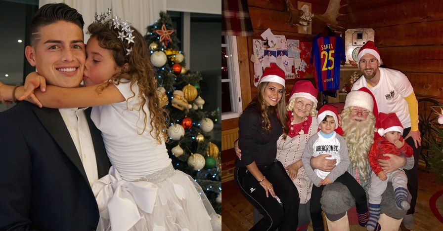 10 Momen perayaan Natal bintang sepak bola dengan keluarga, seru abis