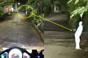 Foto penampakan ini tuai perdebatan, kata warganet pocong bungkuk