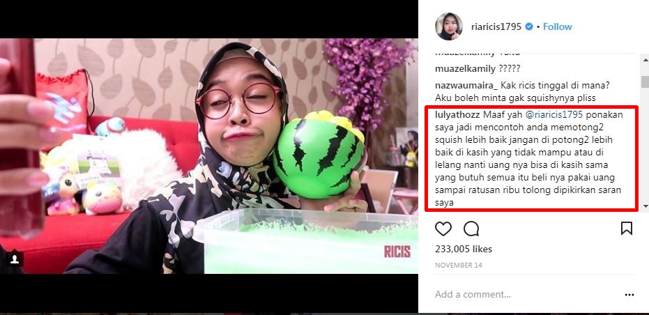 Dinilai banyak tingkah, 8 postingan Ria Ricis ini kerap tuai hujatan