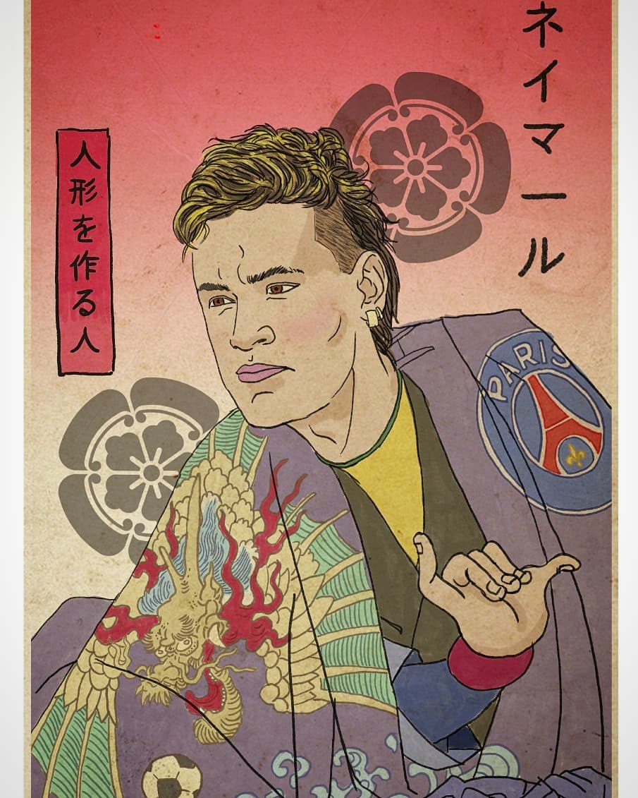 Ilustrasi 4 bintang sepak bola saat jadi pendekar samurai, keren abis